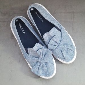 Nautica Chambray Slides